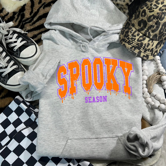 Spooky Season Orange Purple Halloween Hoodie