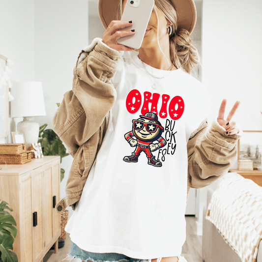 Ohio Buckeyes Football Comfort Colors Graphic Tee