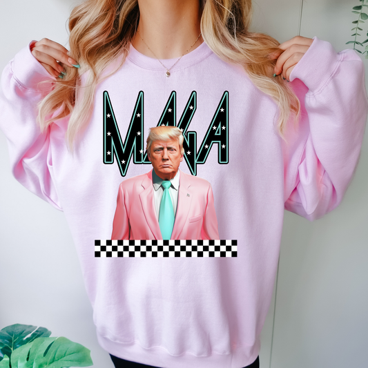 MAGA Checkered Political Sweatshirt