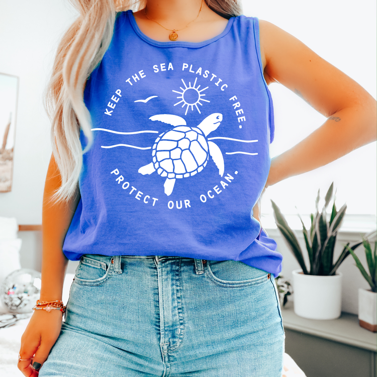 Protect Our Oceans Comfort Colors Tank Top