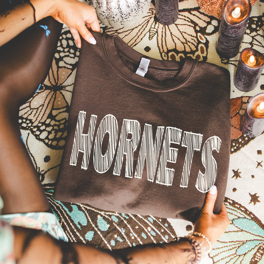 Hornets School Spirit Scribble Sweatshirt