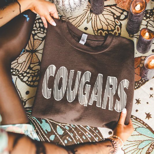 Cougars School Spirit Scribble Sweatshirt