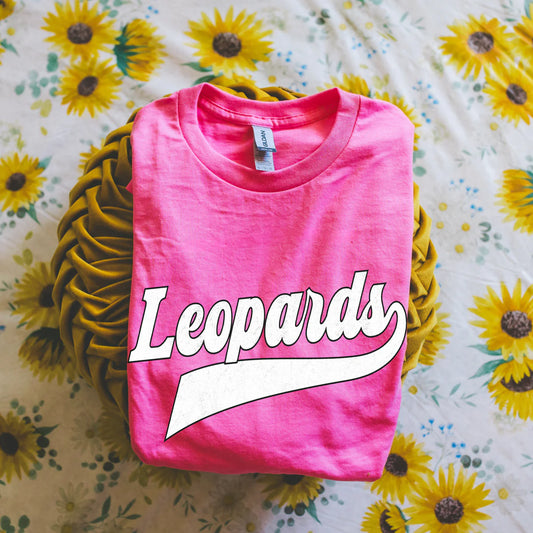 Leopards School Spirit Old School Varsity Graphic Tee