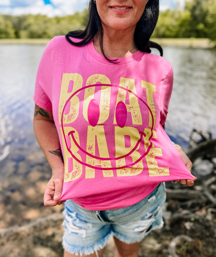 Boat Babe Summer Neon Graphic Tee