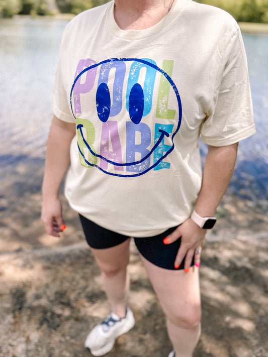 Pool Babe Summer Neon Graphic Tee