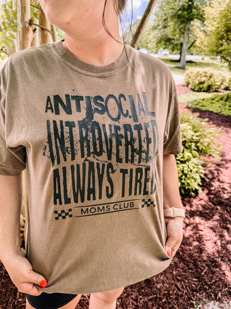 Antisocial Introverted Mom Comfort Colors Graphic Tee