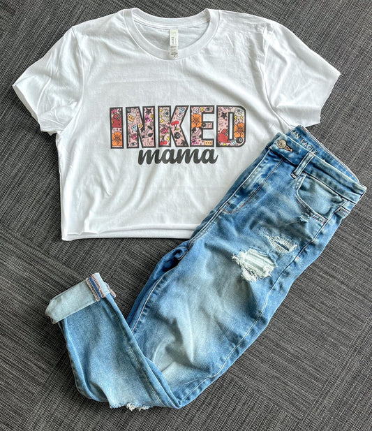 Inked Mama Cropped Graphic Tee