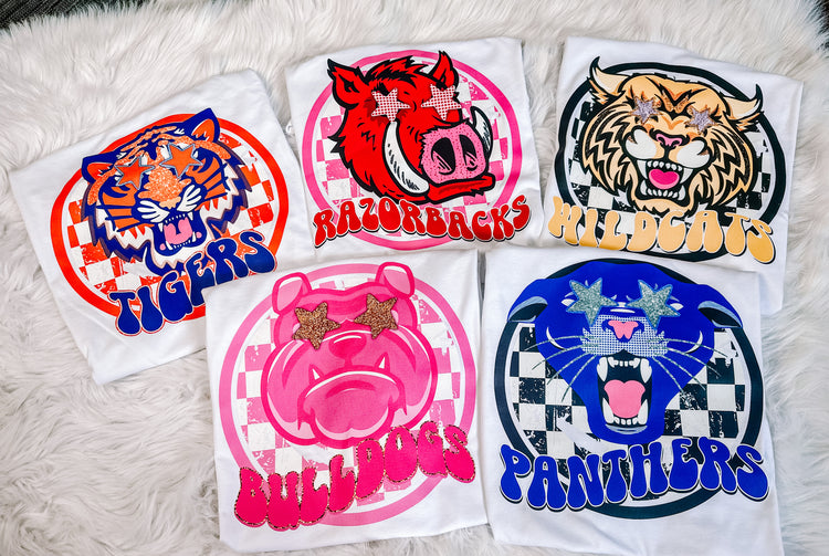 School Spirit Mascot Graphic Tee Collection