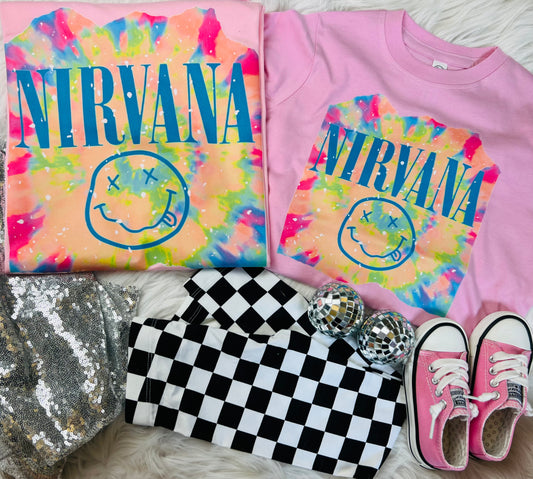 Pink Tie Dye N Graphic Tee (Adult)