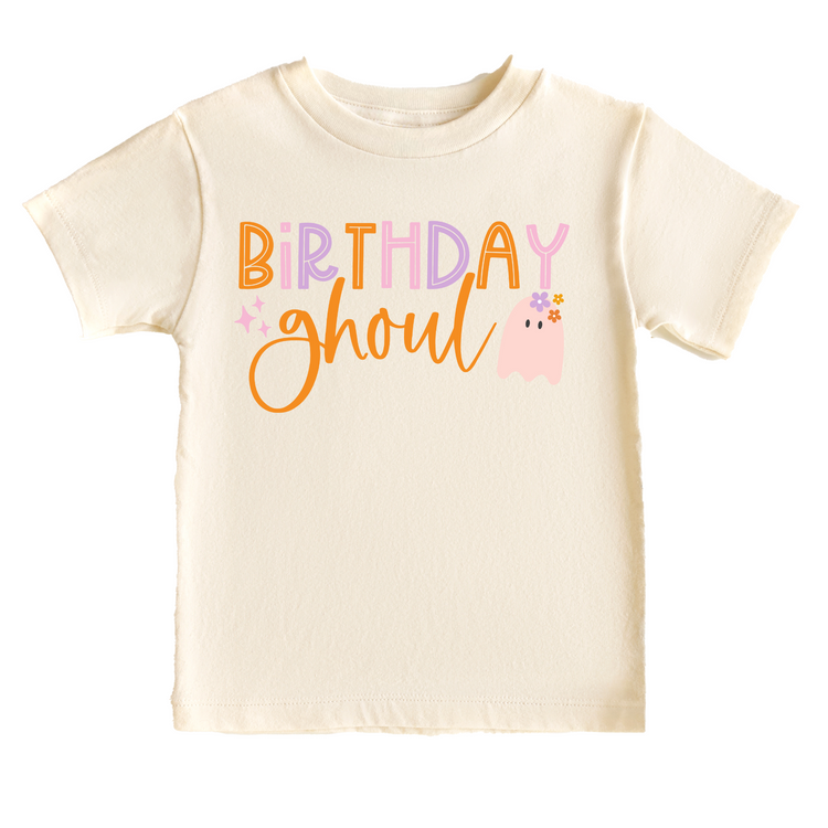 Birthday Ghoul Halloween Birthday Tee White & Cream Options