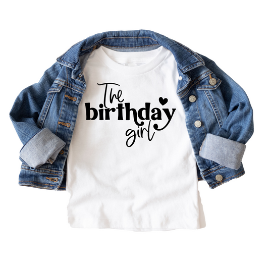 The Birthday Girl Birthday Tee White & Cream Options