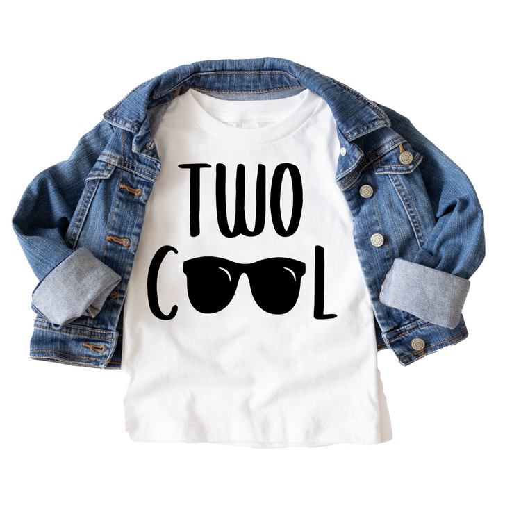 Two Cool Second Birthday Tee White & Cream Options