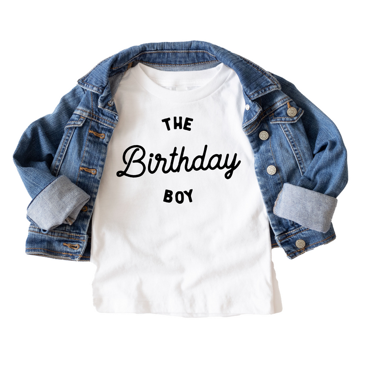 Retro The Birthday Boy Birthday Tee White & Cream Options