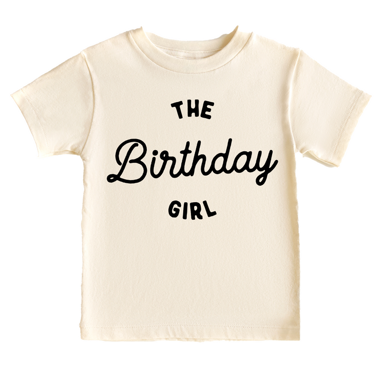 Retro The Birthday Girl Birthday Tee White & Cream Options