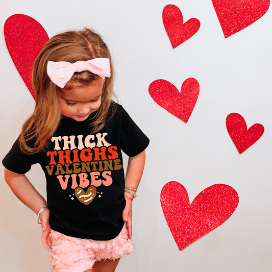 Thick Thighs Valentine's Vibes Valentine's Day Graphic Tee