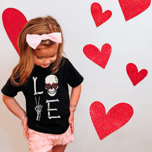 LOVE Skull Valentine's Day Graphic Tee