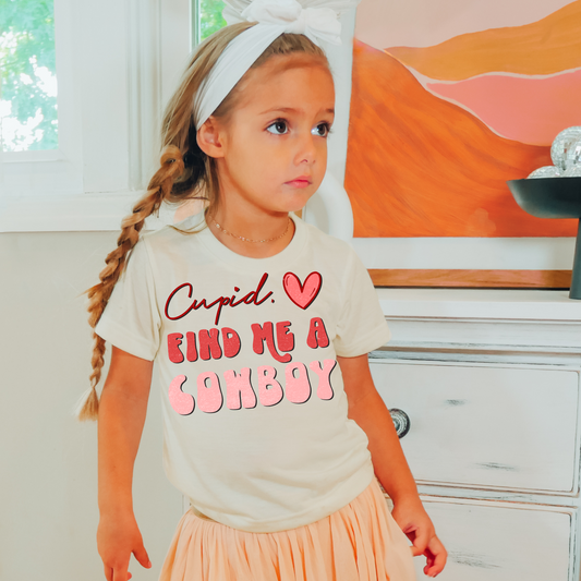 Cupid, Find me a Cowboy Valentine's Day Graphic Tee