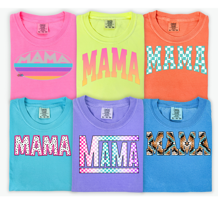 Neon Mama Retro Mystery Tee Graphic Tee Comfort Colors