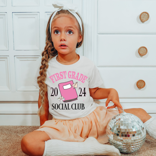 First Grade Social Book Graphic Tee