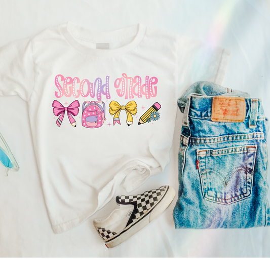 Second Grade Bows Graphic Tee