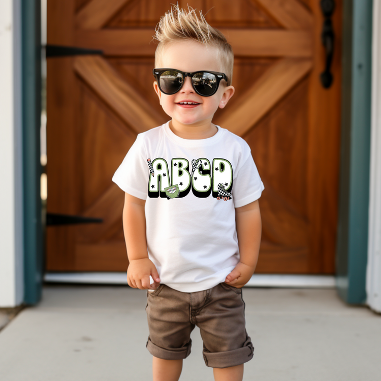 ABCD Retro Back to School Kids Graphic Tee