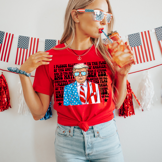 I Pledge Allegiance Trump 4th Of July Patriotic Graphic Tee