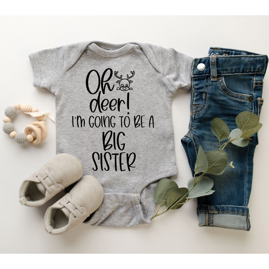 Oh Deer I'm A Big Sister Onesie®