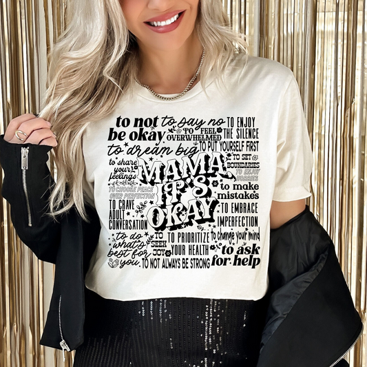 Mama It's Okay Mental Health Graphic Tee