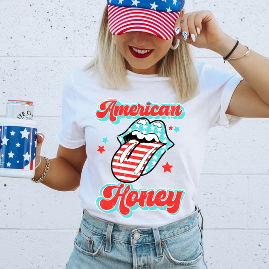 American Honey 4th Of July Patriotic Graphic Tee