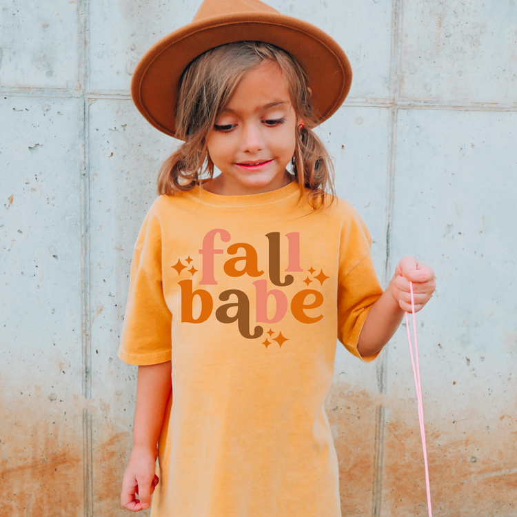 Fall Babe Comfort Colors Youth Fall Graphic Tee