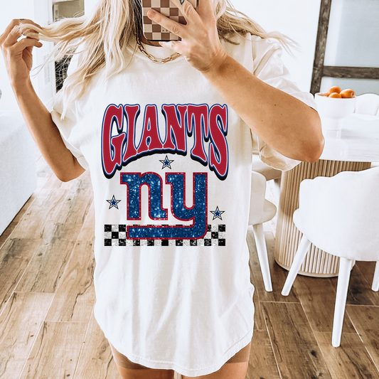 Faux Glitter Giants Comfort Colors Graphic Tee