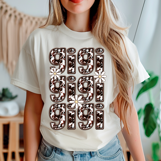 Cow Print Gigi Adult Graphic Tee