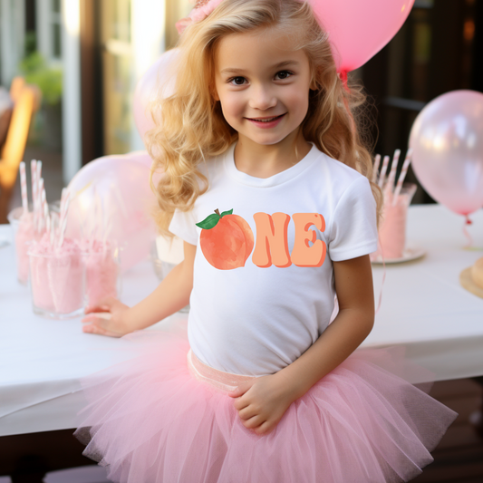 One Peach Birthday Tee White & Cream Options