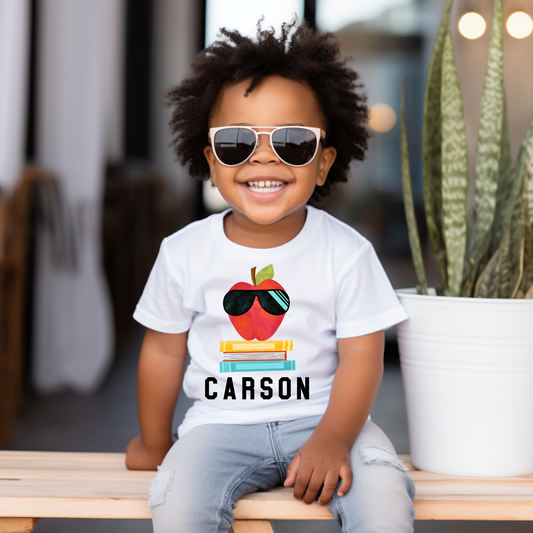 Apple Back to School Personalized Kids Graphic Tee