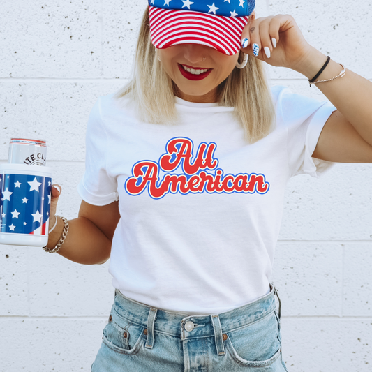 All American 4th of July Patriotic Graphic Tee