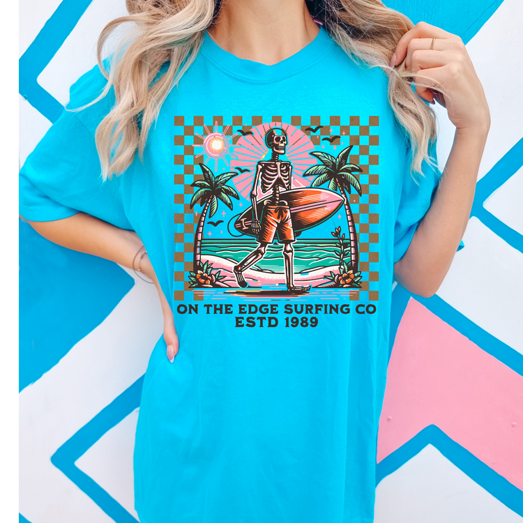 On the Edge Surfing Co Summer Comfort Colors Graphic Tee