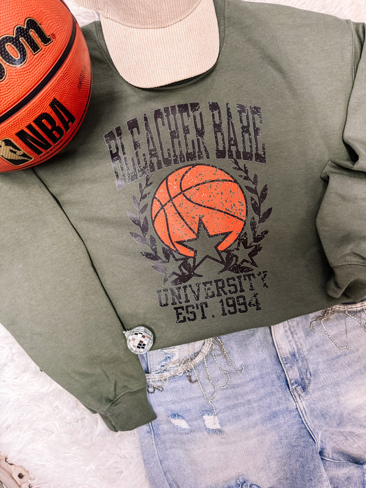 Bleacher Babe Basketball Sweatshirt