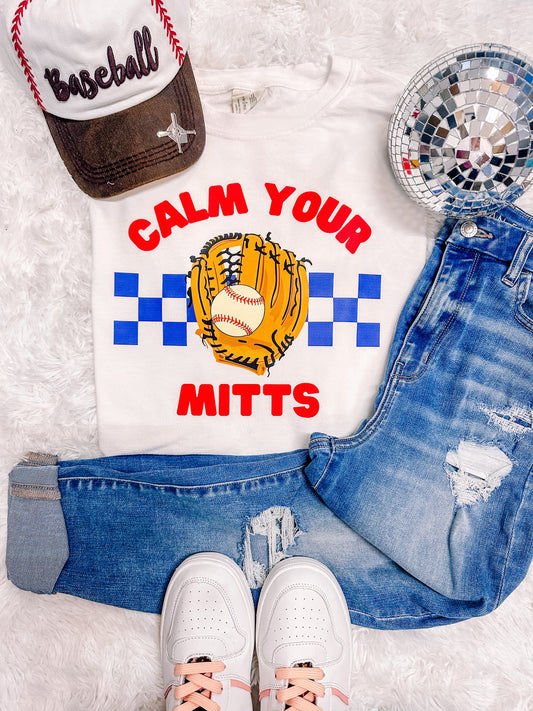 Calm your Mitts Softball Graphic Tee