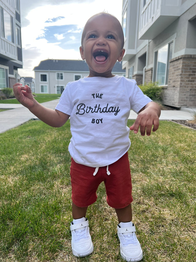 Viral Birthday Boy Minimalist Birthday Tee White & Cream Options