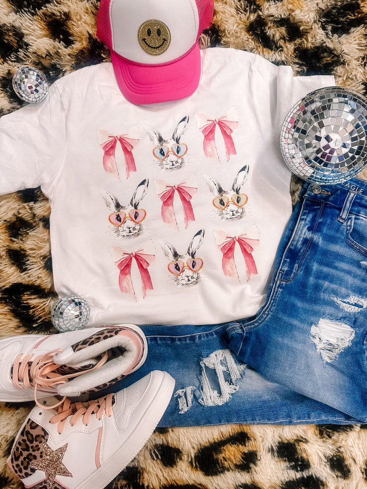 White Easter Bunny Variety Graphic Tee